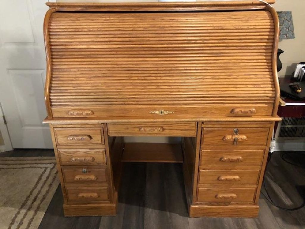 Solid wood, roll top desk Furniture for Sale Offered in Ozark, AL