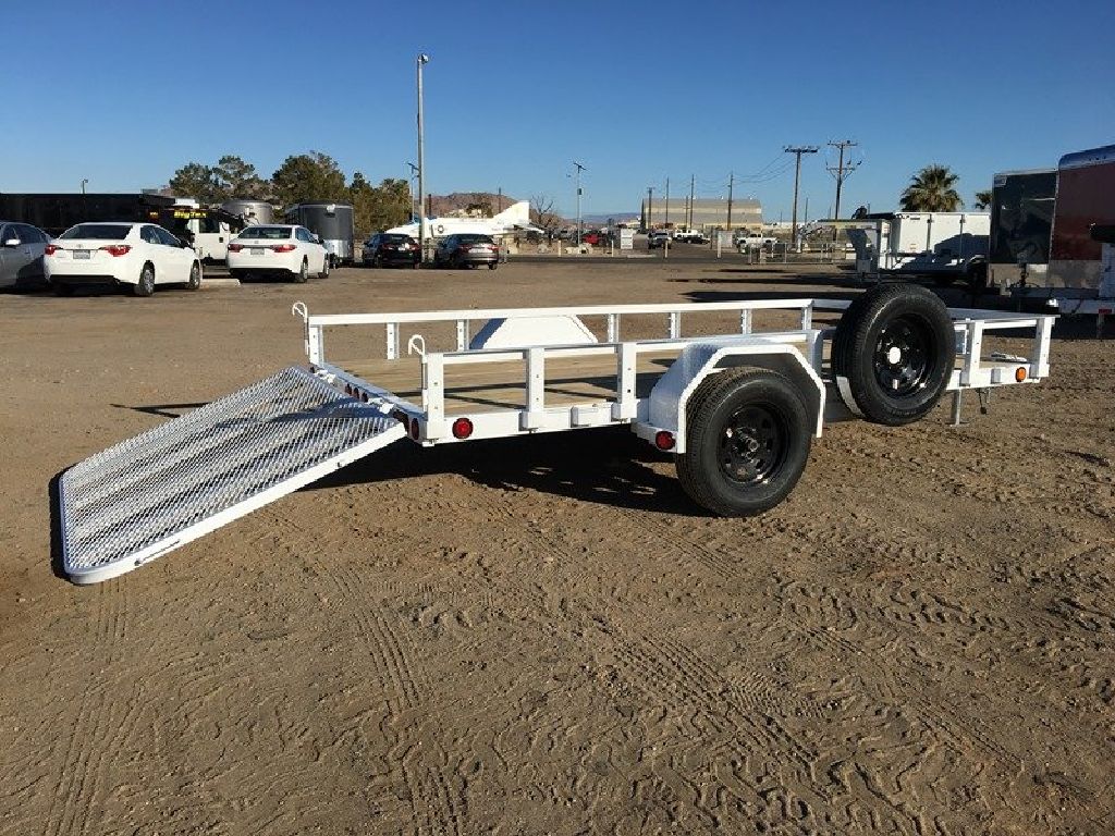 6x12 Single Axle UTV Trailer, Motorcyle, Razor, ATV Hauler, PJ Utility