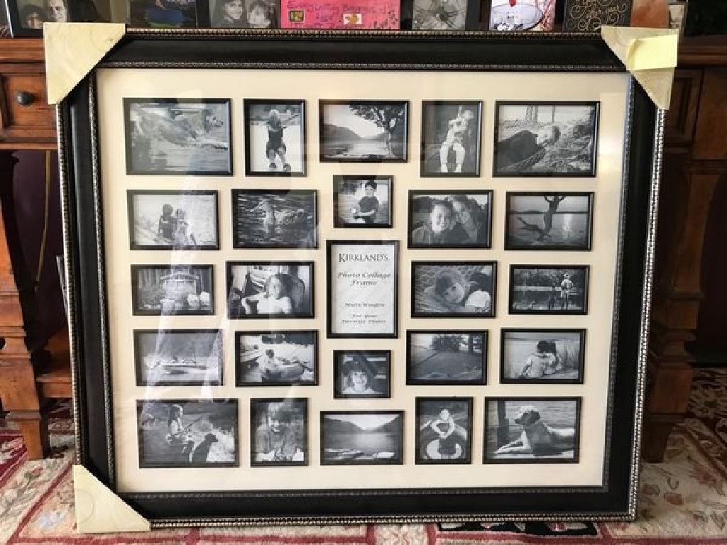 large collage picture frame mission oak