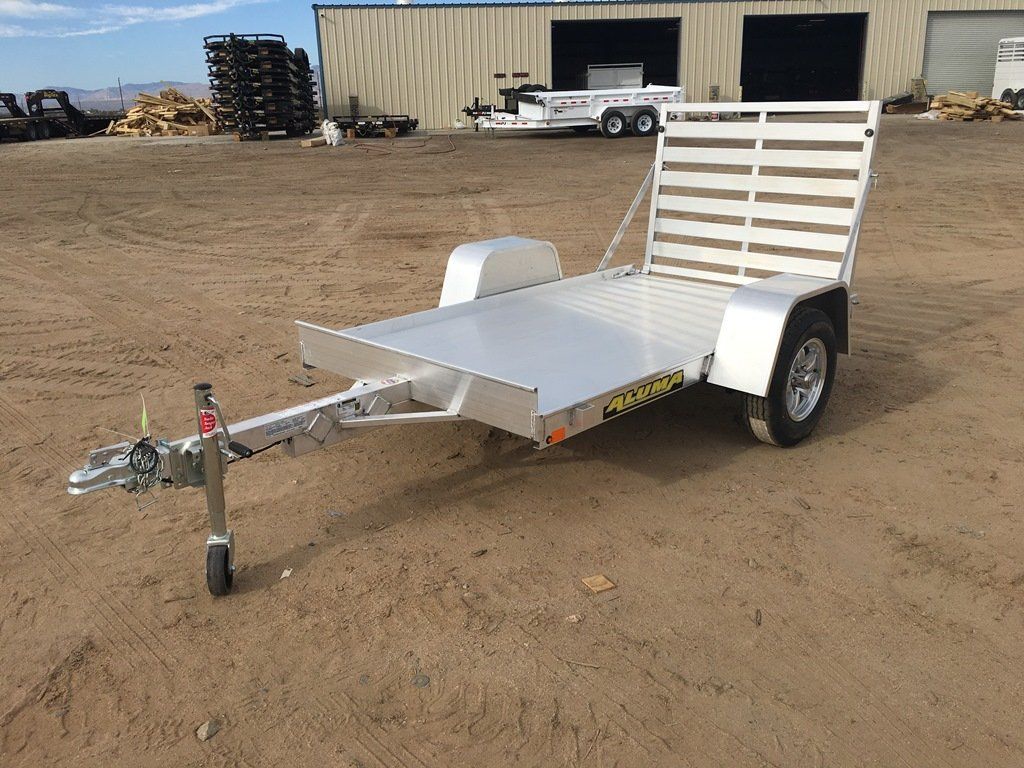 5x8 Aluminum Utility Trailer, Single Axle Motorcycle Trailer, Aluma ...