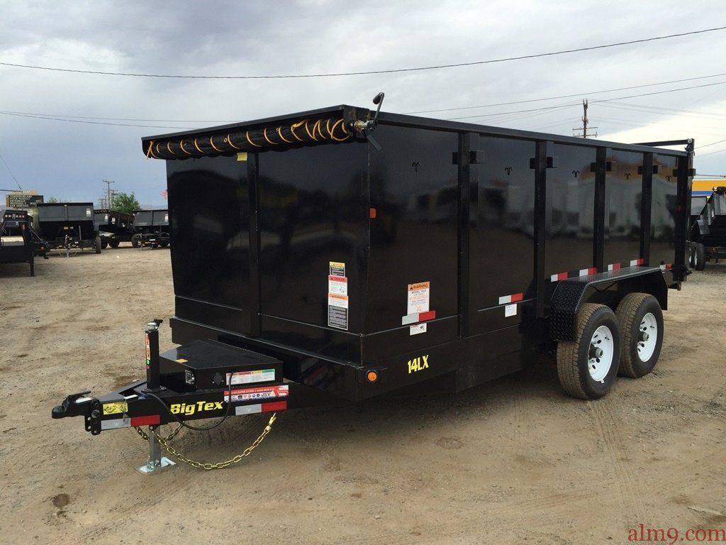 Tandem Axle Bumper Pull Dump Trailer, Equipment Dump Trailer, Big Tex