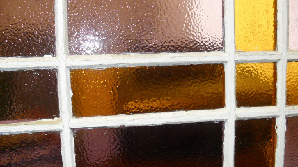 Colored glass panes from church windows Free