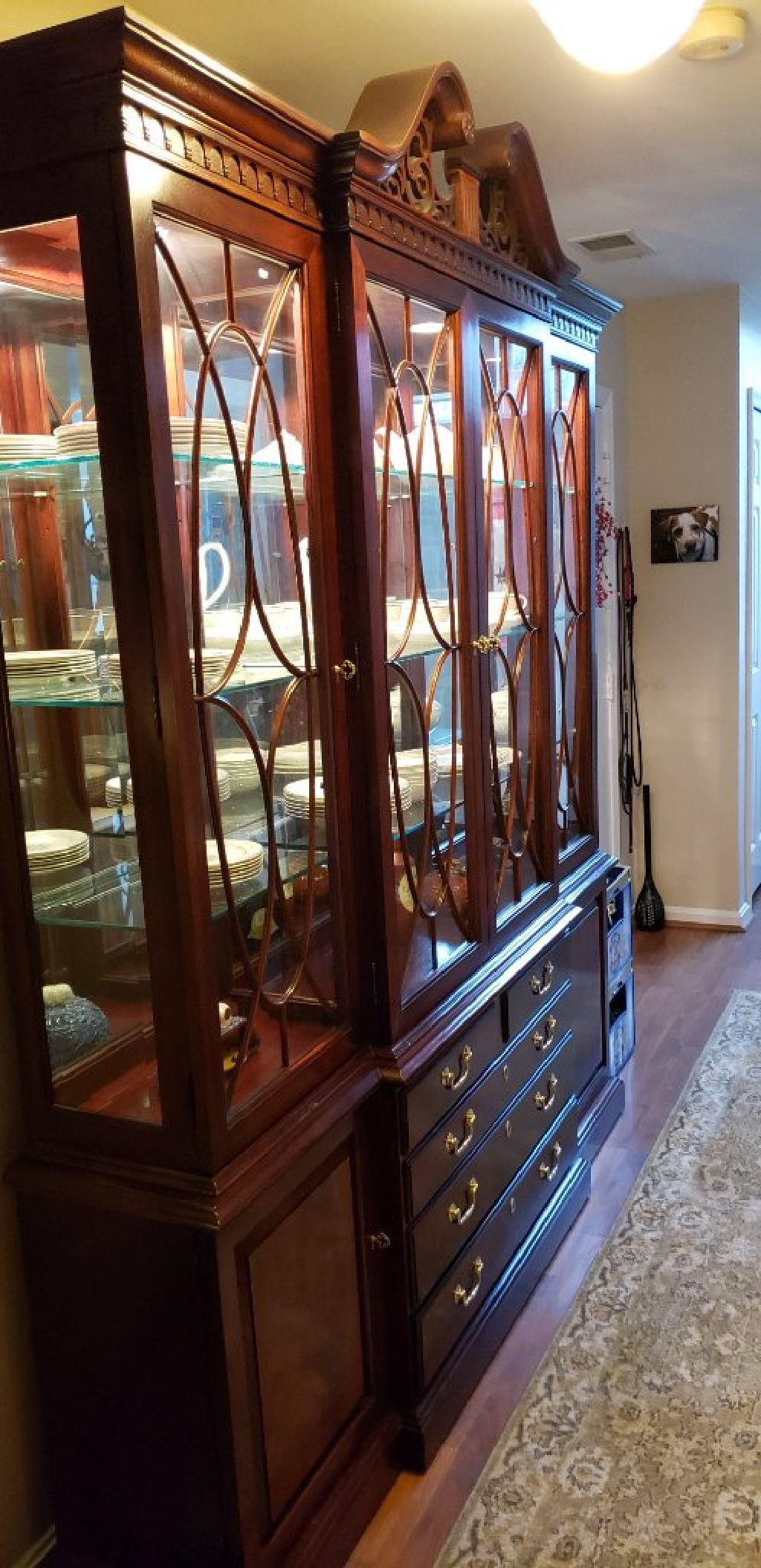 Thomasville Flame Mahogany Chippendale Dining Room Set