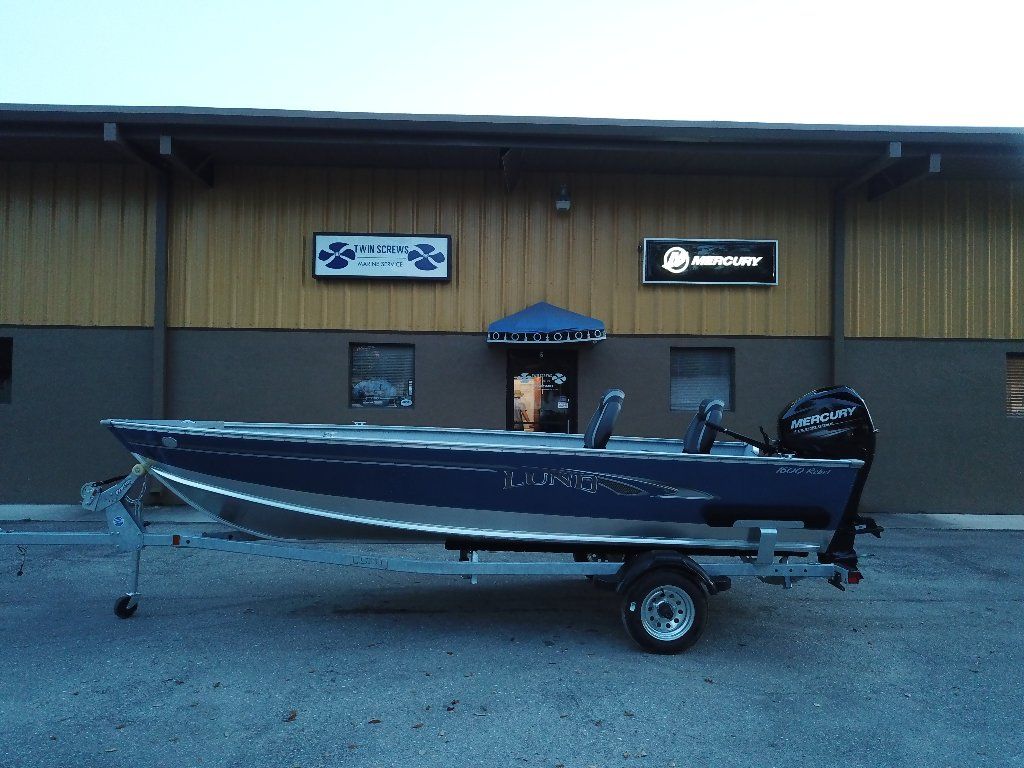 16 ft 2018 lund rebel 1600 tiller - fishing boat w/ 40hp