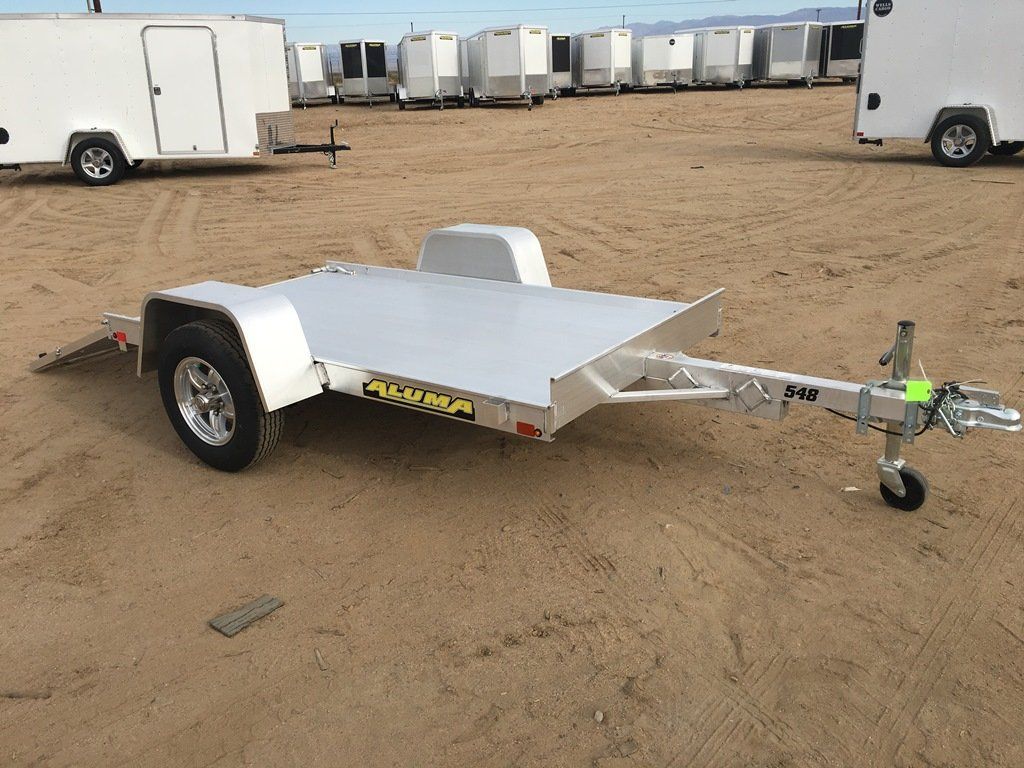 5x8 Aluminum Utility Trailer, Single Axle Motorcycle Trailer, Aluma