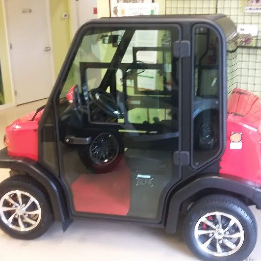 Golf cart with real air conditioning heat radio and more
