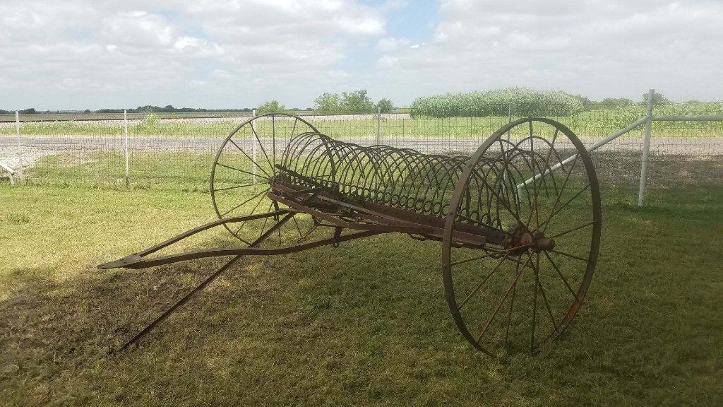 John Deere horse drawn hay rake