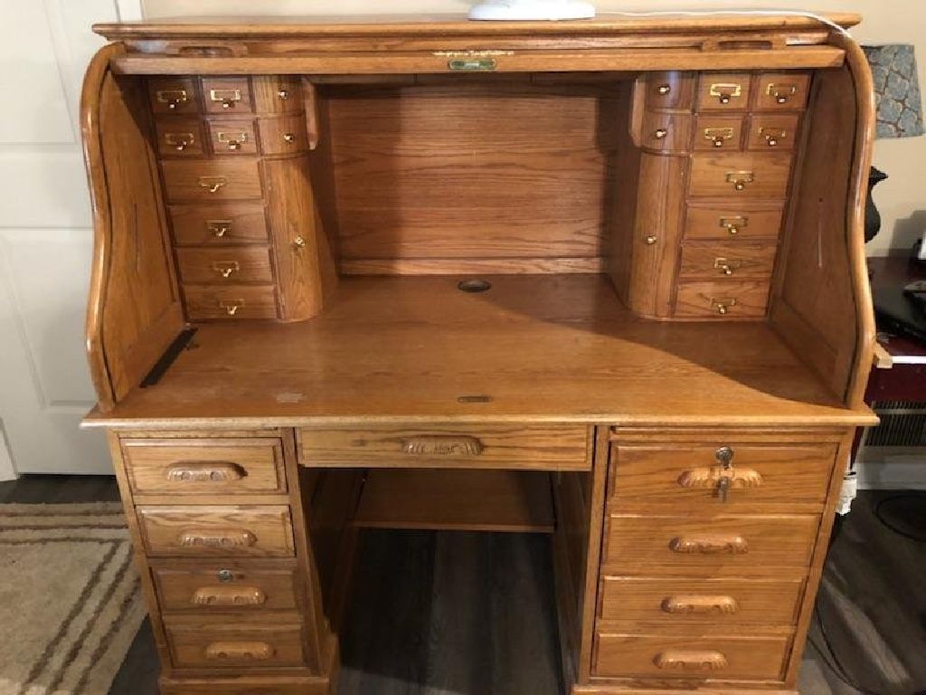 Solid wood, roll top desk Furniture for Sale Offered in Ozark, AL