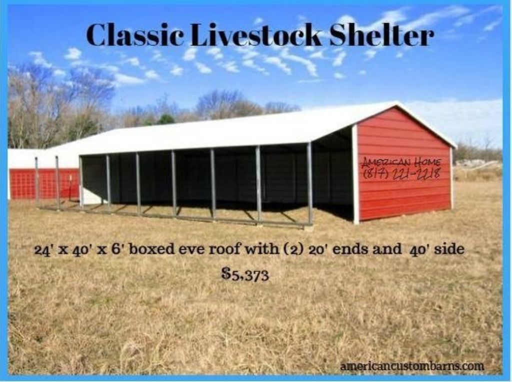 Barns, Garages, Carports, Loafing Sheds,