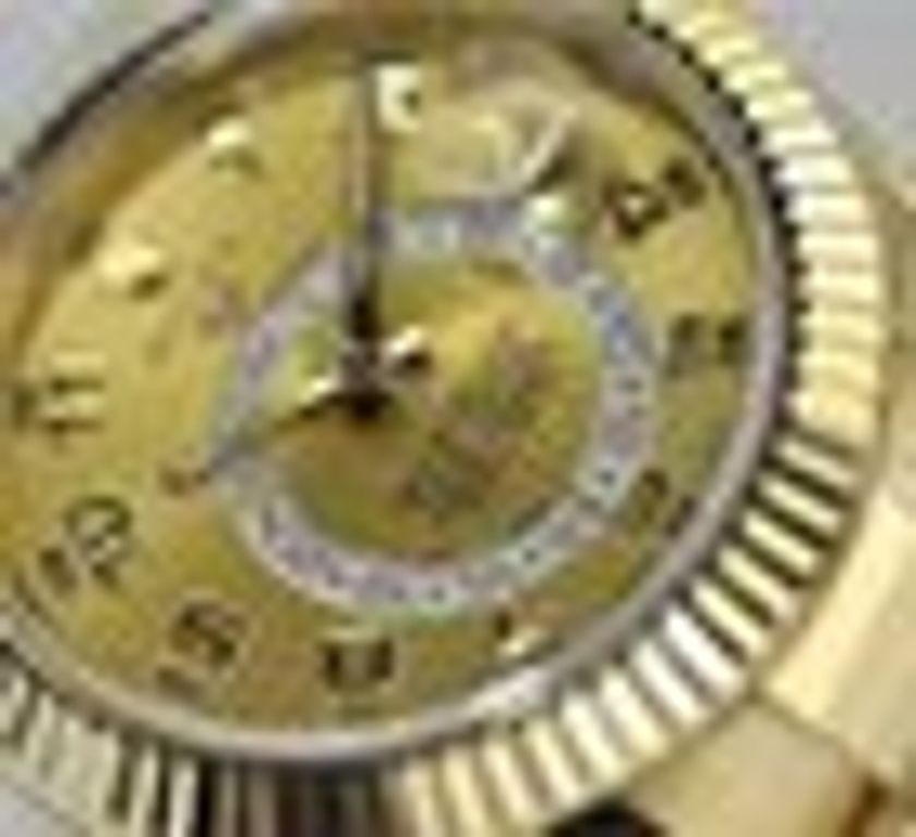 18C Yellow Gold Rolex Sky-Dweller WristWatch