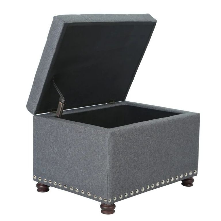 Milana 24'' Wide Tufted Rectangle Storage Ottoman with Storage