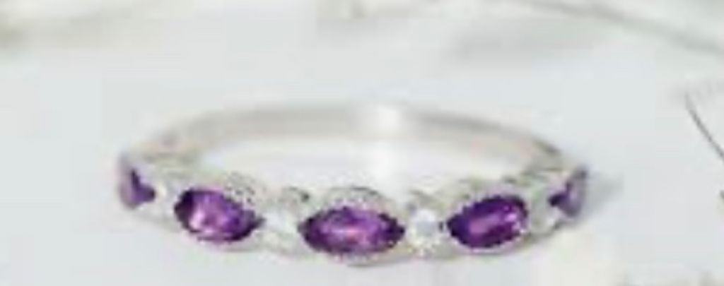 New!  Amethyst & Moissanite Diamond Rings!  All Sizes!  Layaway!