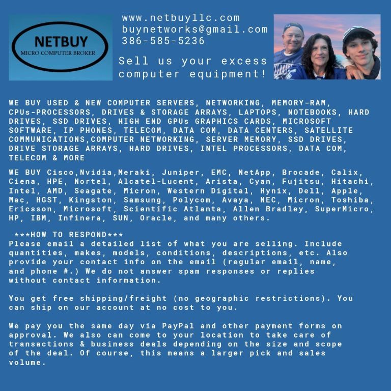 We Want to Buy Your Computer Equipment!