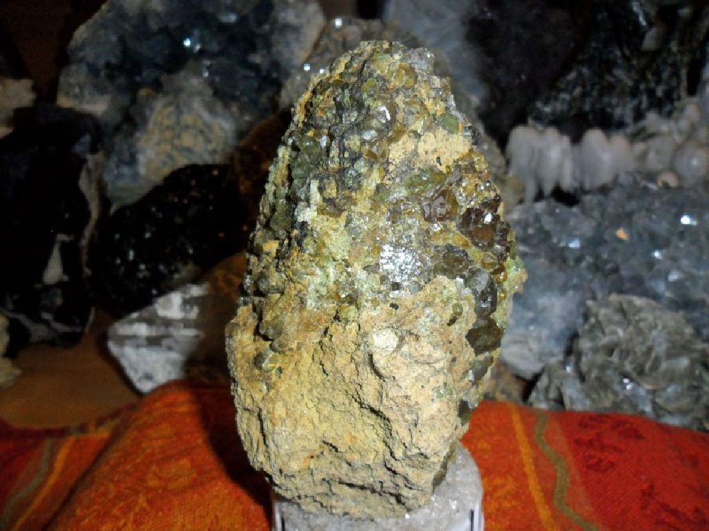 Exceptionally a Gorgeous and Beautiful 412 Grams Natural Green Demantoid Garnet Crystal Gemstone