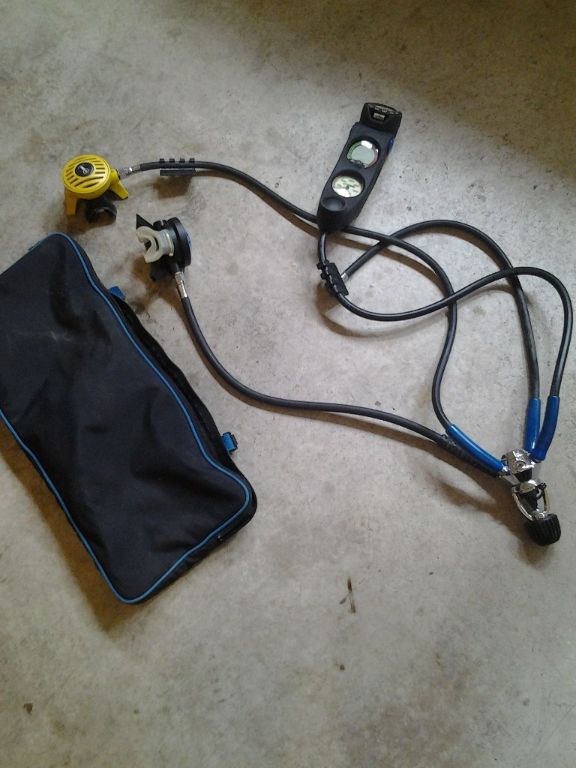 Scuba Ice breather and octopus U.S. Diver with dive computer