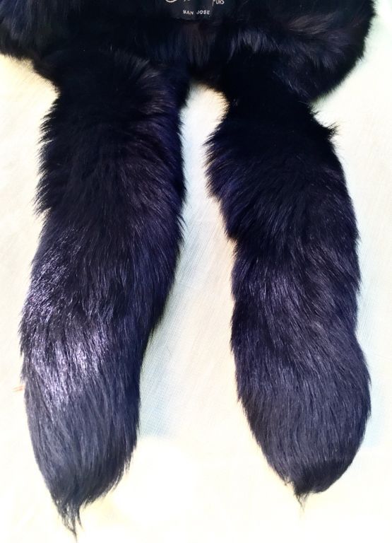 JUST lowered! ~ 2 Lovely, Genuine Fox Furs: 1 Black Boa with Tails & 1 Beige Collar