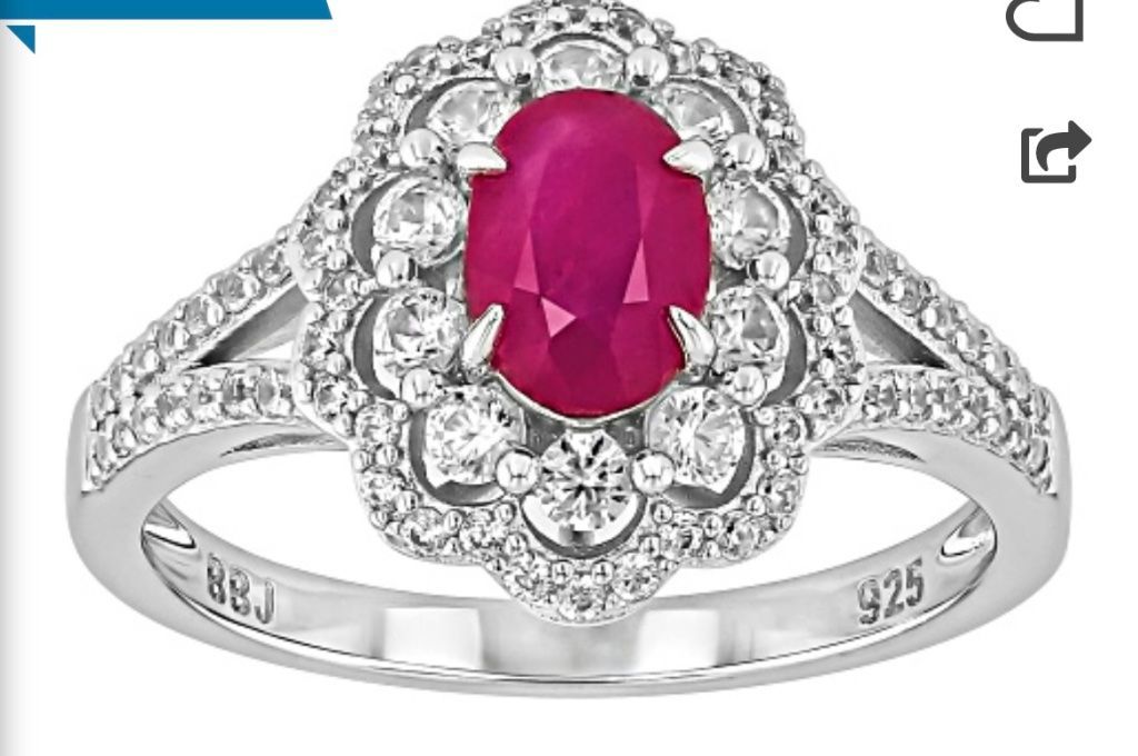New!  Ruby Gem & Faux Diamond Rings!  All Sizes!  Layaway!