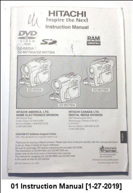 HITACHI DVD Camera