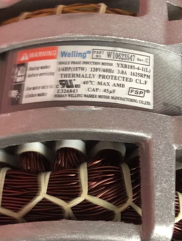 Washer Drive Motor  Part# W10623547 ; W10890624