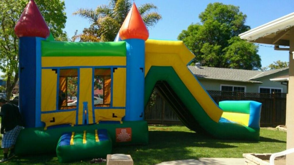 Jumpers combo jumpers w/high climb huge slide basketball hoop