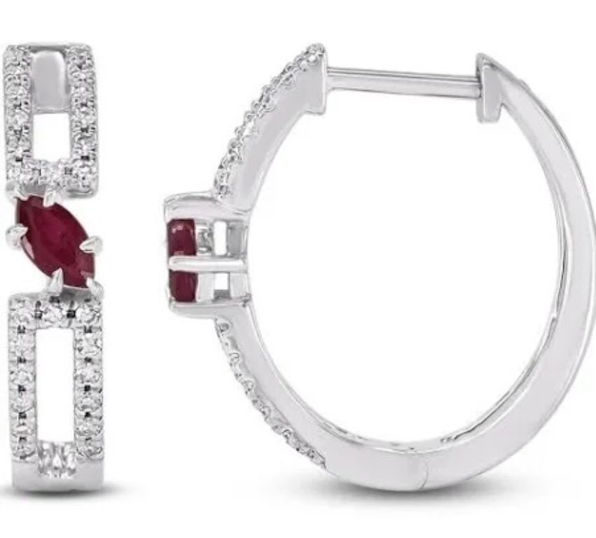 New!  Ruby & Diamond Earrings!  Layaway!