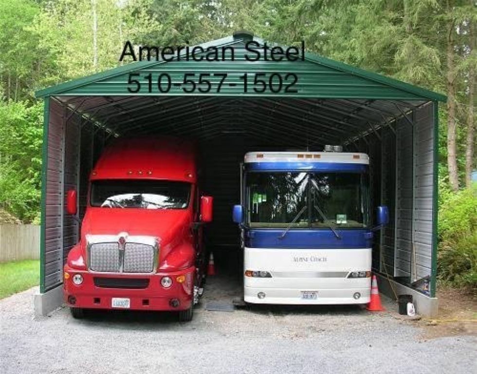 American Steel Metal Building Shops Garages Barns RV Boat & Car Covers