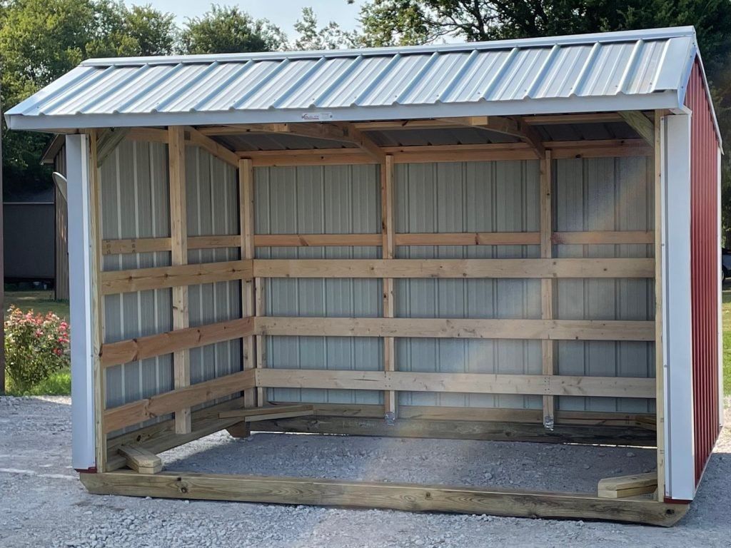 8x12 run in shed loafing shed