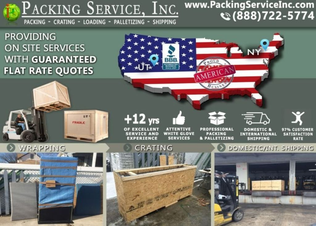 Packing Service, Inc. Packing Crating Palletizing Shipping Moving - Guaranteed Flat Rate Quotes