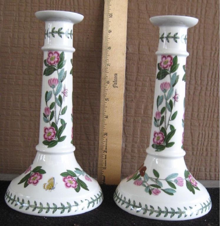 *~~ Portmeirion ~ Botanic Garden ~ Pair of Nine Inch Candlesticks ~~*