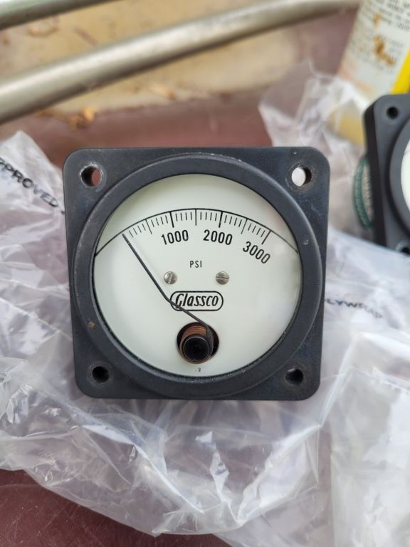 3 Aircraft AIRPLANE Pressure GLASSCO 3 GAUGES PSI AVIATION MCDONNELL