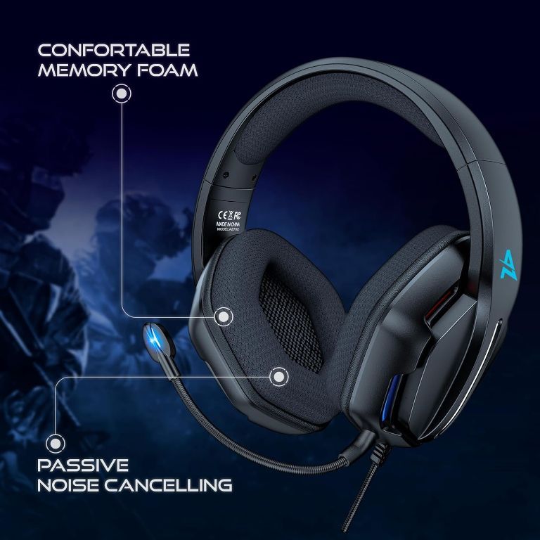 3.5 mm Jack: Aimzone Professional Gaming Headset with Mic, Noise Cancelling Over The Ear Headphones