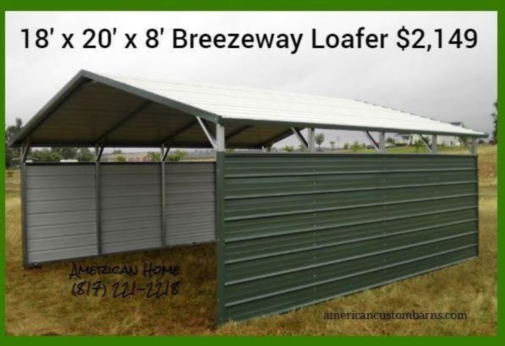 Barns, Garages, Carports, Loafing Sheds,