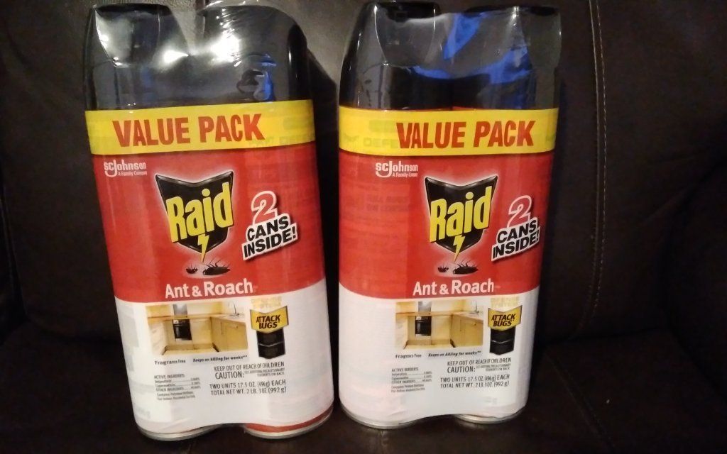 New, Raid Ant & Roach Defense System Spray, Fragrance-Free, Pack Of 2, 2 Available