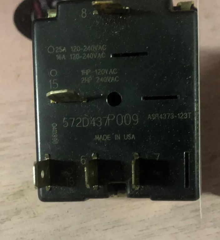 OEM GE Dryer Temperature Switch -  Part # 572D437P014