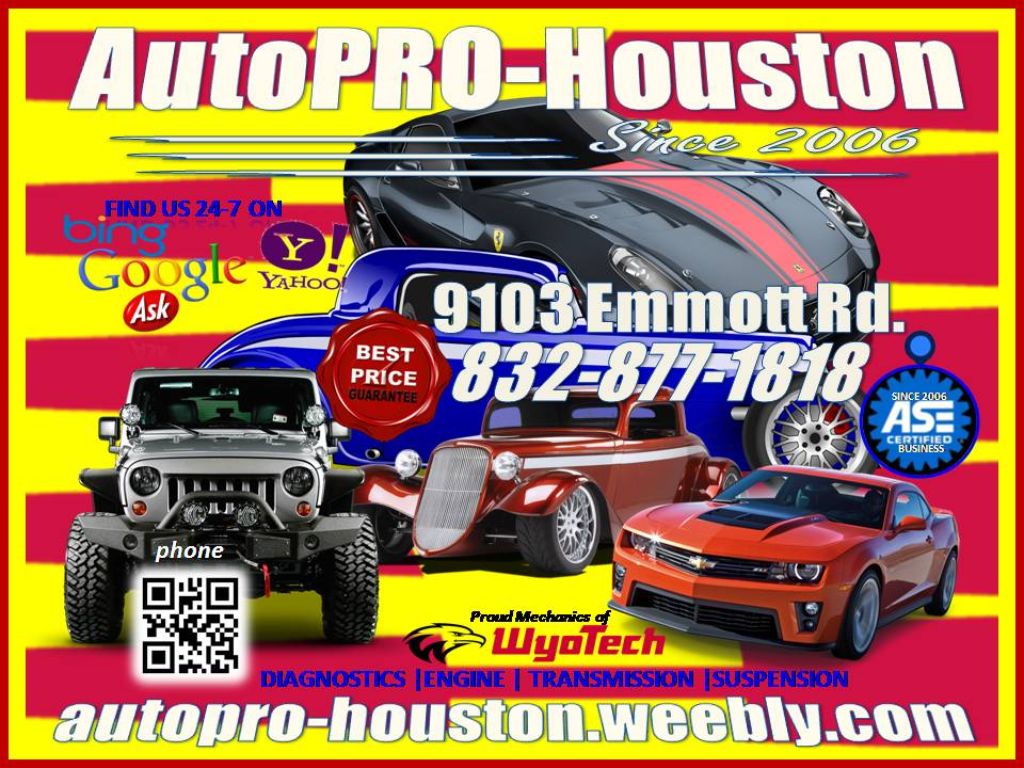 Car Care and Repair @ AutoPRO-Houston | CALL - -