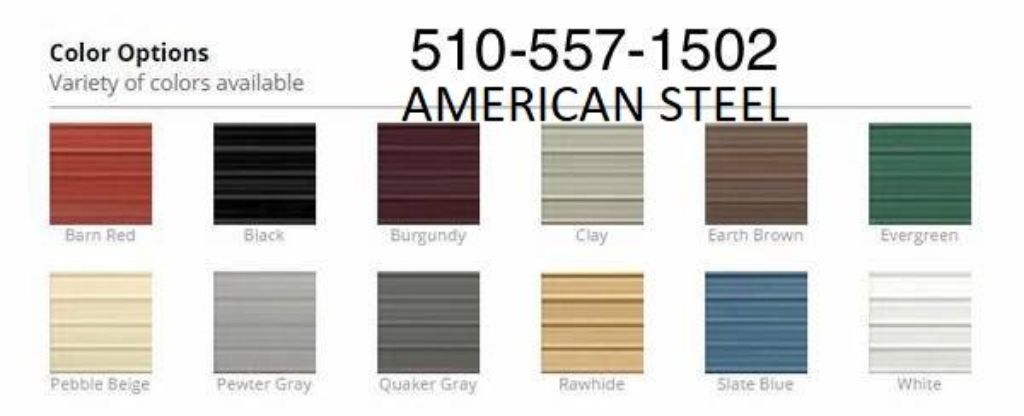 American Steel Metal Building Shops Garages Barns RV Boat & Car Covers