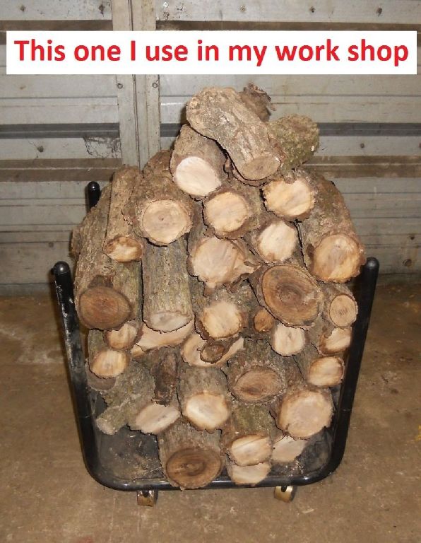 Fire place wood rack on wheels