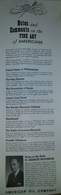 6 American Oil Company Prints by H Charles McBarron