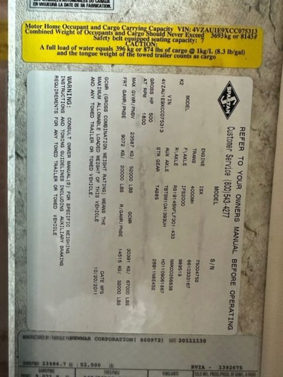 2012 Newmar Essex 4544 Class A RV With 2016 ATC Stacker Toy Hauler For Sale In Fort St John, British