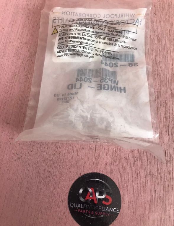 Whirlpool Washer OEM Lid Hinge Part# WP35-2044,35-2044