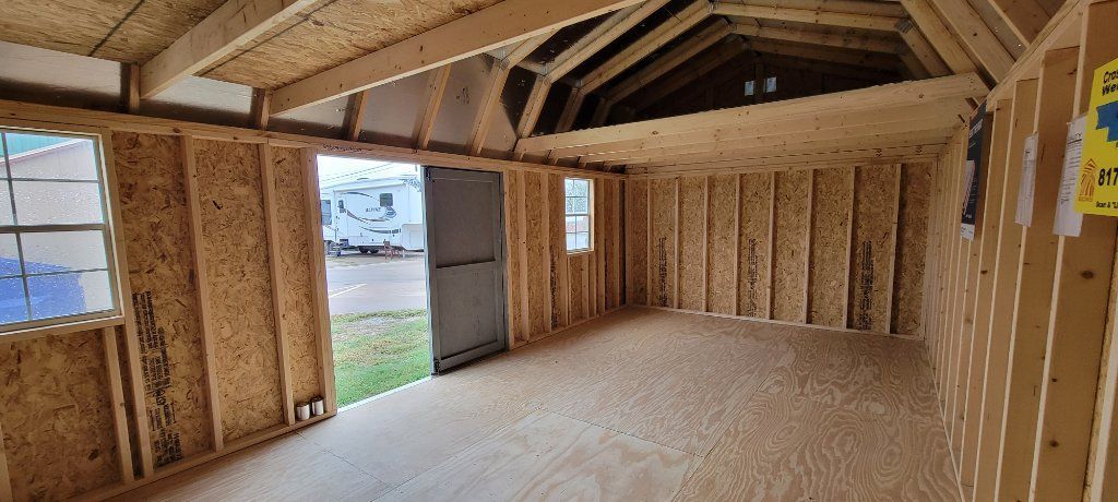 Elite lofted barn storage building 12x24 barns shed
