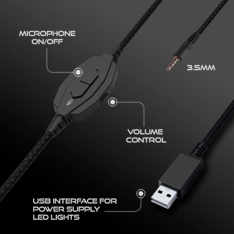 3.5 mm Jack: Aimzone Professional Gaming Headset with Mic, Noise Cancelling Over The Ear Headphones