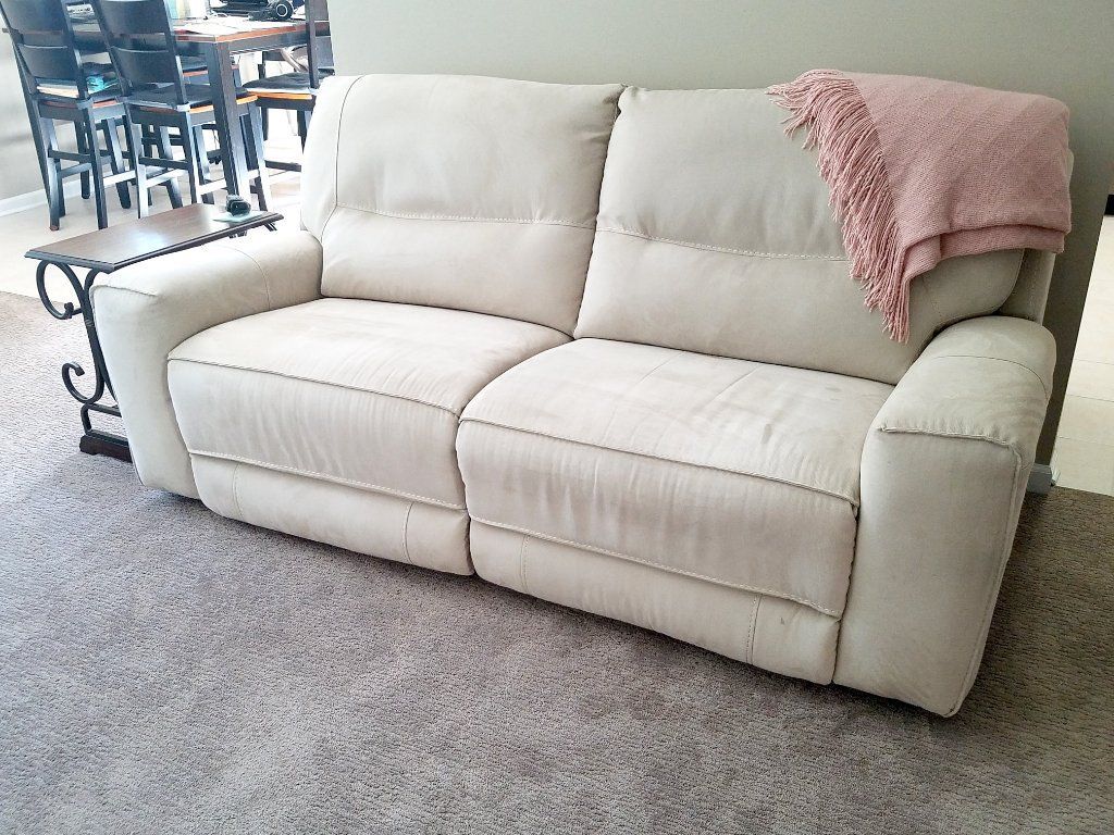 Cream Reclining Sofa - $500