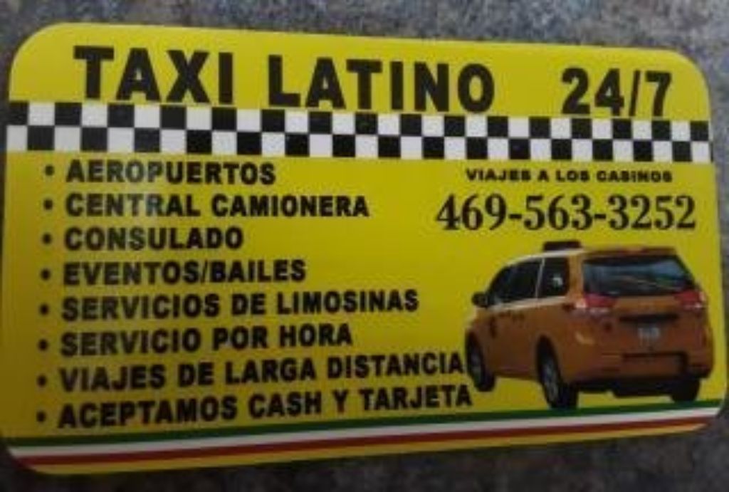 TAXI LA RAZA dallas fortworth tx 469 563 3252 en español 24 hrs dfw área metroplex