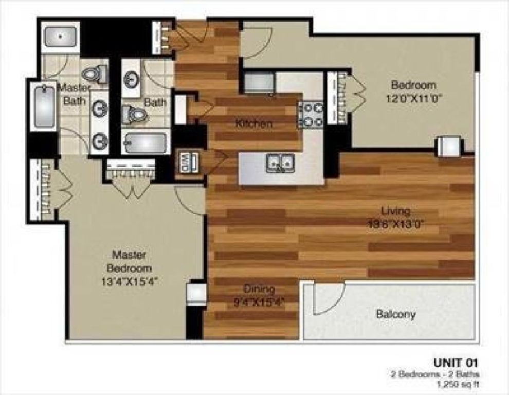 Sublet: 2br/2ba beautiful skyline unit with balcony