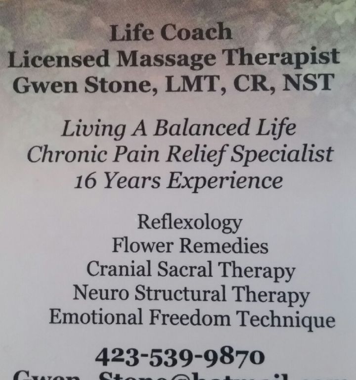 Reflexology, Life Coach, Cranial Sacral Therapy