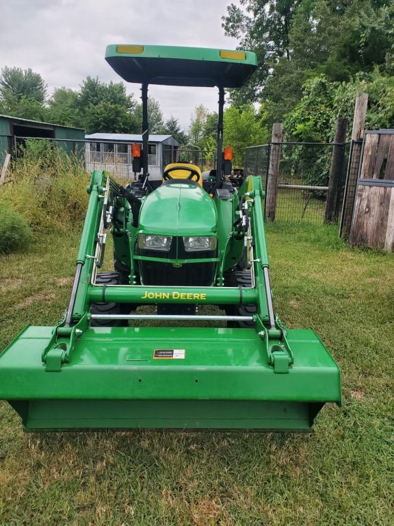 John Deere tractor and mower