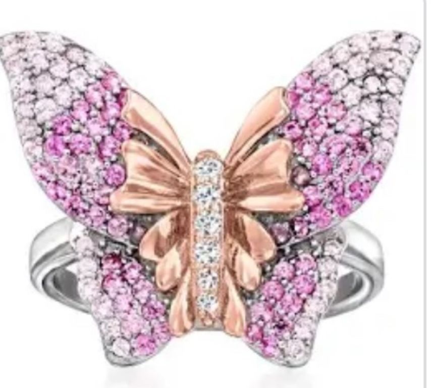 New!  Lab Diamond Butterfly Rings!  All Sizes!  Layaway!