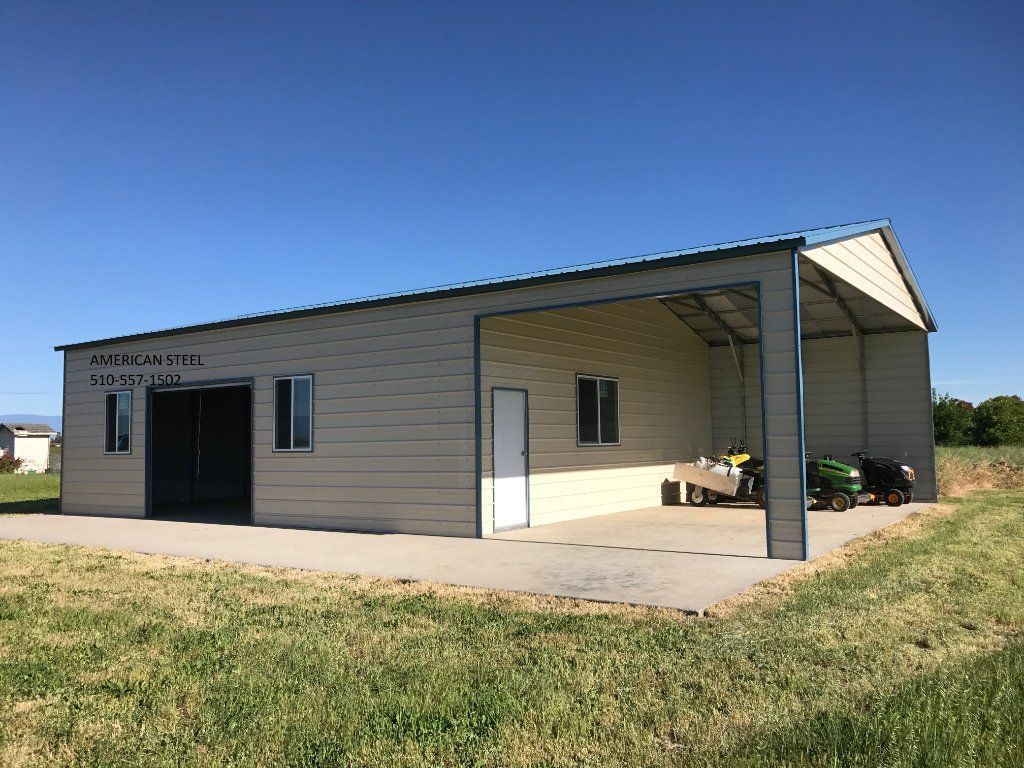 American Steel Metal Building Shops Garages Barns RV Boat & Car Covers
