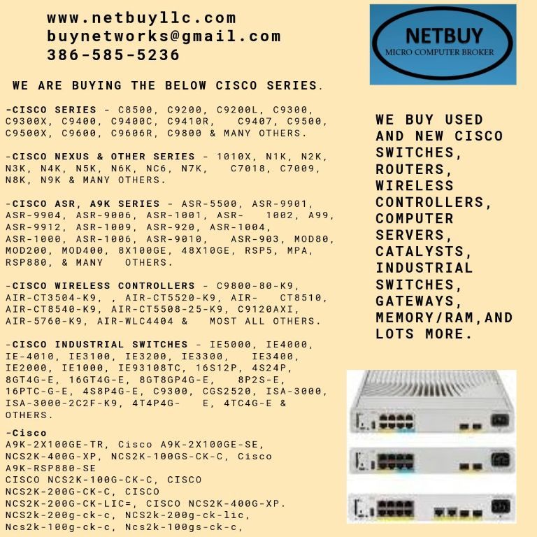 Sell us your excess computer equipment!